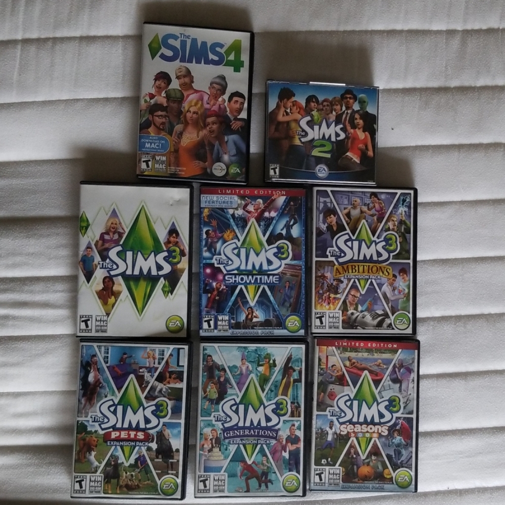 Sims 2, 3 and 4 games